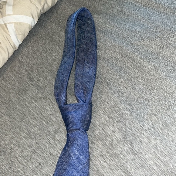 Ben Sherman Nautical Linen Necktie Blue - Picture 2 of 4